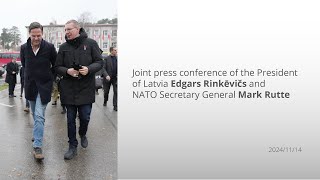 Press conference of the President of Latvia Edgars Rinkēvičs and NATO Secretary General Mark Rutte [upl. by Juditha]