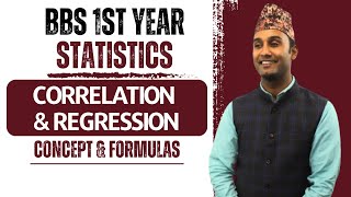 Correlation and Regression in Statistics  Concept and Formula  BBS 1st year Statistics Gurubaa [upl. by Htomit]