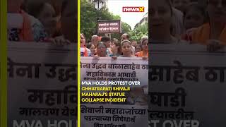 watch  MVA Stages Massive Protest Over Shivaji Maharaj Statue Collapse [upl. by Phippen438]