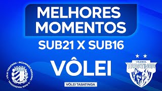 MELHORES MOMENTOS  PARTIDA DE VÔLEI  SUB21 X SUB16 [upl. by Adeirf]