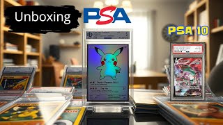 Unboxing Graded Pokémon PSA Cards Insane Slabs 2024 [upl. by Janean]