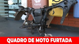 QUADRO DE MOTO FURTADA É LOCALIZADO PELA PM EM APUCARANA [upl. by Takeo]