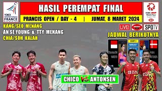 Hasil 8 Besar Prancis Open 2024 Hari Ini  AN SE YOUNG amp TTY Menang  AARON CHISOH WOOI YIK Kalah [upl. by Bowlds]