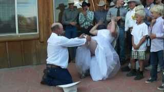 Bad To The Bone Garter Dance Kenny amp Ambers Wedding 6302012 Cottonwood Guest Ranch [upl. by Airtemak]