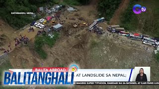 151 patay sa baha at landslide sa Nepal 56 nawawala  Balitanghali [upl. by Tayler]