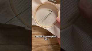 How to Cross Stitch  Start Stitching with a Loop Start [upl. by Halludba]