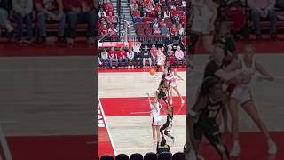 Alberte Rimdal Three Point Shot Allison Weidner Assist Nebraska Husker Women’s Basketball 11924 [upl. by Ened]