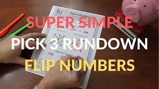 Simple Pick 3 Lottery Flip Number Rundown [upl. by Atte]