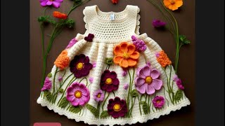 crochet dress ideas Al crochet images  AIbaby dress Al kids frock Al crochet dress dresscrochet [upl. by Yarrum]