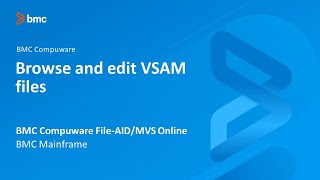 BMC Compuware FileAIDMVS Online  Browse and edit VSAM files [upl. by Rialb975]