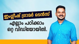 Spoken English Grammar Malayalam all Tenses  Complete English Grammar Course in Malayalam [upl. by Tserrof]