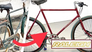 Vintage 1969 Raleigh Gravel Rebuild Transforming Rusty Trash Into 7Speed Gravel Bike [upl. by Llednil]