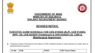 Railway ALP amp Technician Exam Date 2024 [upl. by Bevon]