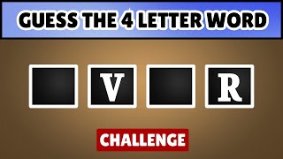 Guess the Four Letters Word without Vowels  Quiz World Sunita [upl. by Humbert284]