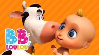 BB Lou Lou Chanson Pour Bébé  Lola la vache  Comptines à gestes Pour Enfants [upl. by Mckee]