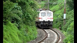 Amazing Train View At Khandala Ghats  VSKP Express Emerges From Thick Greenery amp Climbs Steep Ghats [upl. by Cicily272]