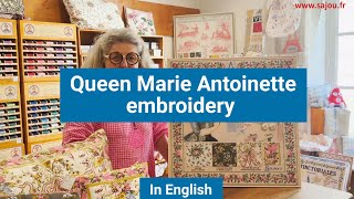 Cross stitch kit Queen Marie Antoinette at Versailles palace [upl. by Atekihs]