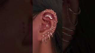 Chic Hoop Multiple Ear Piercing Ideas for Women  Gold Cartilage Earrings Inspiration [upl. by Namyh]