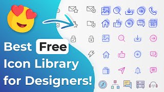 Best Free Icon Set Packs for Designers  Icon Libraries for Web UI Design [upl. by Enelegna]