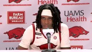 Keyon Menifield Devo Davis postgame  Arkansas 106 UNCW 90 [upl. by Kira391]