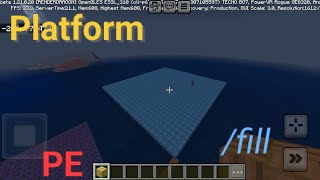 How to make platform in Minecraft PE using commands  fill command [upl. by Atinrahc]