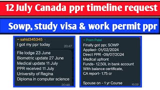 12 July Canada ppr timeline  Todays ppr request timeline canada  Latest Canada PPR part 1 [upl. by Anitsyrhc]