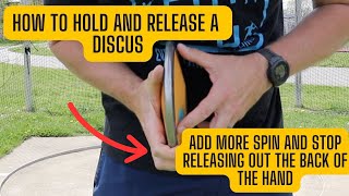 How to Grip and Release the Discus Correctly Discus Mistakes and Corrections  Drills [upl. by Dowd248]