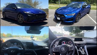 Acura Tlx Type S Vs Hyundai Elantra N [upl. by Felipe]