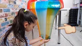 Slime Şelalesi Colorful Slime Waterfall to Excellent Fun Kid Video [upl. by Suoicserp]