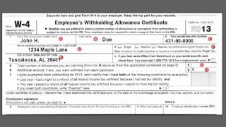 How to complete the Federal W4 Income Tax Withholding Form [upl. by Schouten544]