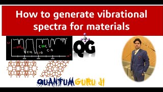 How to generate vibrational spectra for materials Dr Gaurav Jhaa [upl. by Nairadas436]