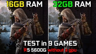 Ryzen 5 5600G  16GB vs 32GB RAM [upl. by Steinman]