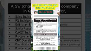 Qatar jobs requirements todayToday job requirements in Qatar 21102024GKS FIRE amp SAFETY [upl. by Nnahtur815]