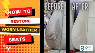 How to Restore Worn Leather Seats  BMW E46  Leather Restoration [upl. by Anomer60]