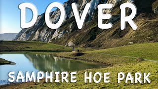 Samphire Hoe Park in Dover Kent  Family Day Out Ideas  4K Walk amp Drone Video [upl. by Ahsiemal]