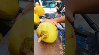 Hand skills in slicing coconut shorts streetfood viral coconut asmr [upl. by Tisha]