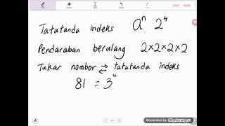 Bab 1 Matematik Tingkatan 3 Kssm Konsep asas Indeks [upl. by Strickland]