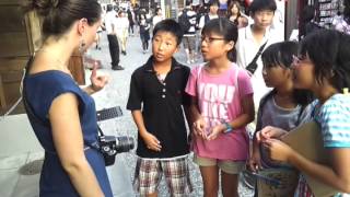 Japan  Kyoto  Stopped by Cute Japanese children while walking to Kiyomizudera Temple [upl. by Gaylene809]