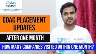 Companies visited CDAC in One Month  Companies visited CDAC in one month  CDAC Placement Updates [upl. by Eilsel]