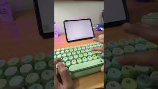 Connecting retro keyboard with iPad  iPad desk setup aesthetics Aesthetic iPad Accessories shorts [upl. by Lanni]