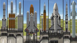 KSP Top 10 Biggest Rockets Ever Made Recreated In Kerbal Space Program [upl. by Irving]