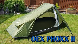 OEX PHOXX II 2 MAN TENT OEX WILD CAMPING RANGE [upl. by Resaec]