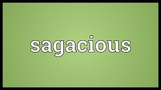 Sagacious Meaning [upl. by Varhol]