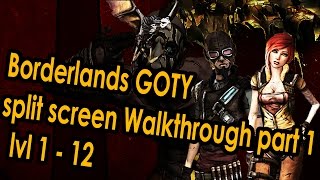 Borderlands  part 1  Split screen Coop  1080p 60fps  No commentary [upl. by Zirkle]