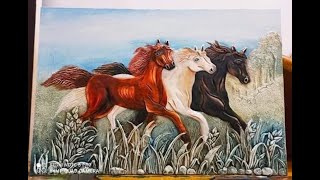 3d Clay Horses With Oil ColourCOLOURYOURDREAMSbySANYA [upl. by Assil]