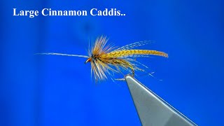 Tying a Large Cinnamon Caddis Fly with Davie McPhail [upl. by Amlev]