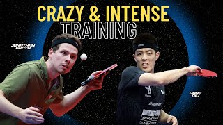 14 Minutes of Intensive Table Tennis Training Video  Dang Qiu and Jonathan Groth  Table Tennis 4K [upl. by Bolan]