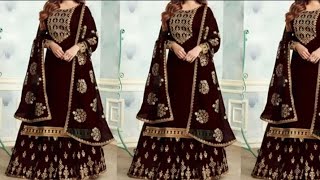 Very beautiful Sharara and gharara dress designparty wear Sharara design [upl. by Yrtnahc88]