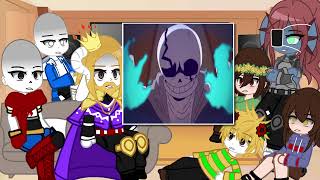 Undertale reacts to Last Breath Sans Phase 3 animation  Gacha reacts [upl. by Aivek932]