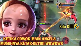 ANGELA BARBAR SOLO KILL TERUSTERUSAN BUAT MUSUH TERKEJUT🤣 BUILD ANGELA SUPPORT 2023  MLBB [upl. by Hephzipah]